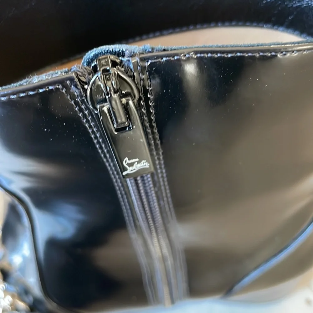 Christian louboutin mayerswing donna 55mm black classic boot bootie sz 39 - Picture 6 of 10